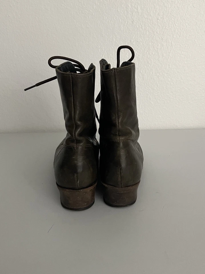 Botas de cuero verde marrón con cordones Fiorentini and Baker talla 38 EE. UU. 7,5 Foto 4 de 4