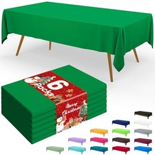 Disposable Table Cloth - 6 Pack, 54 x 108 Inch 54" x 108" - 6 Packs Green