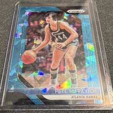 Panini Prizm Blue Ice Prizm Pete Maravich #255 /99 Atlanta Hawks 2018-19