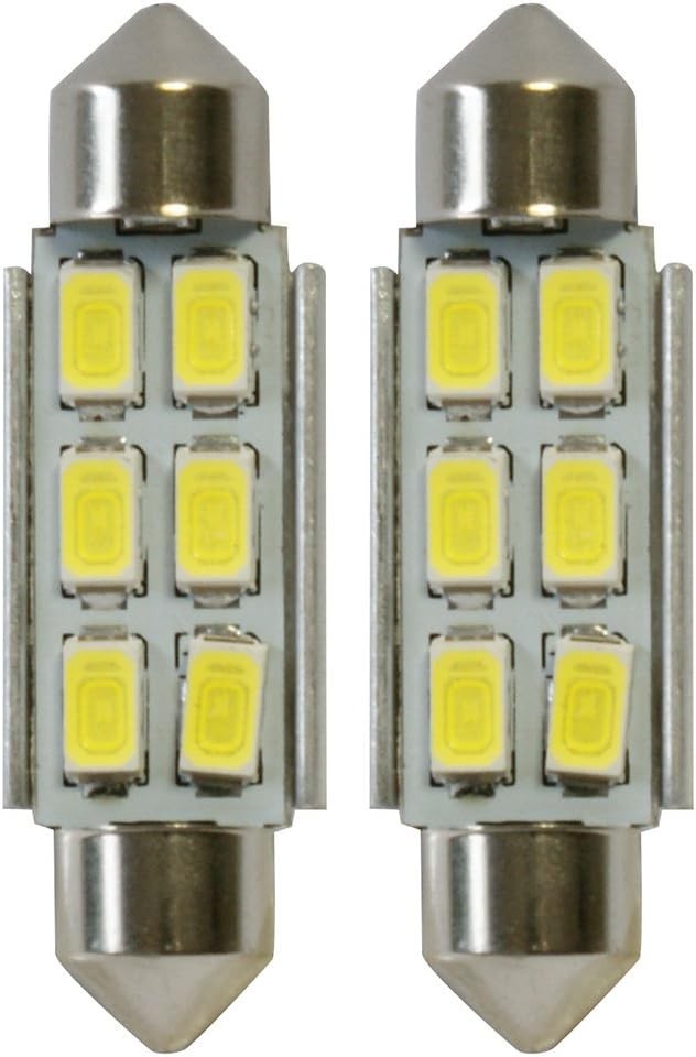 Luci LED T11 C5w Targa Abitacolo 12V 42mm 9 Smd 5630 Siluro CANBUS 6000k Auto - Miniatura 10