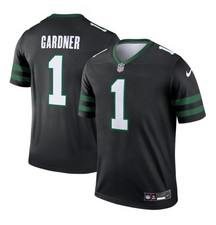 NEW Men Nike NFL NewYork Jets #1 Ahmad Sauce Gardner Black Performance Top Siz L