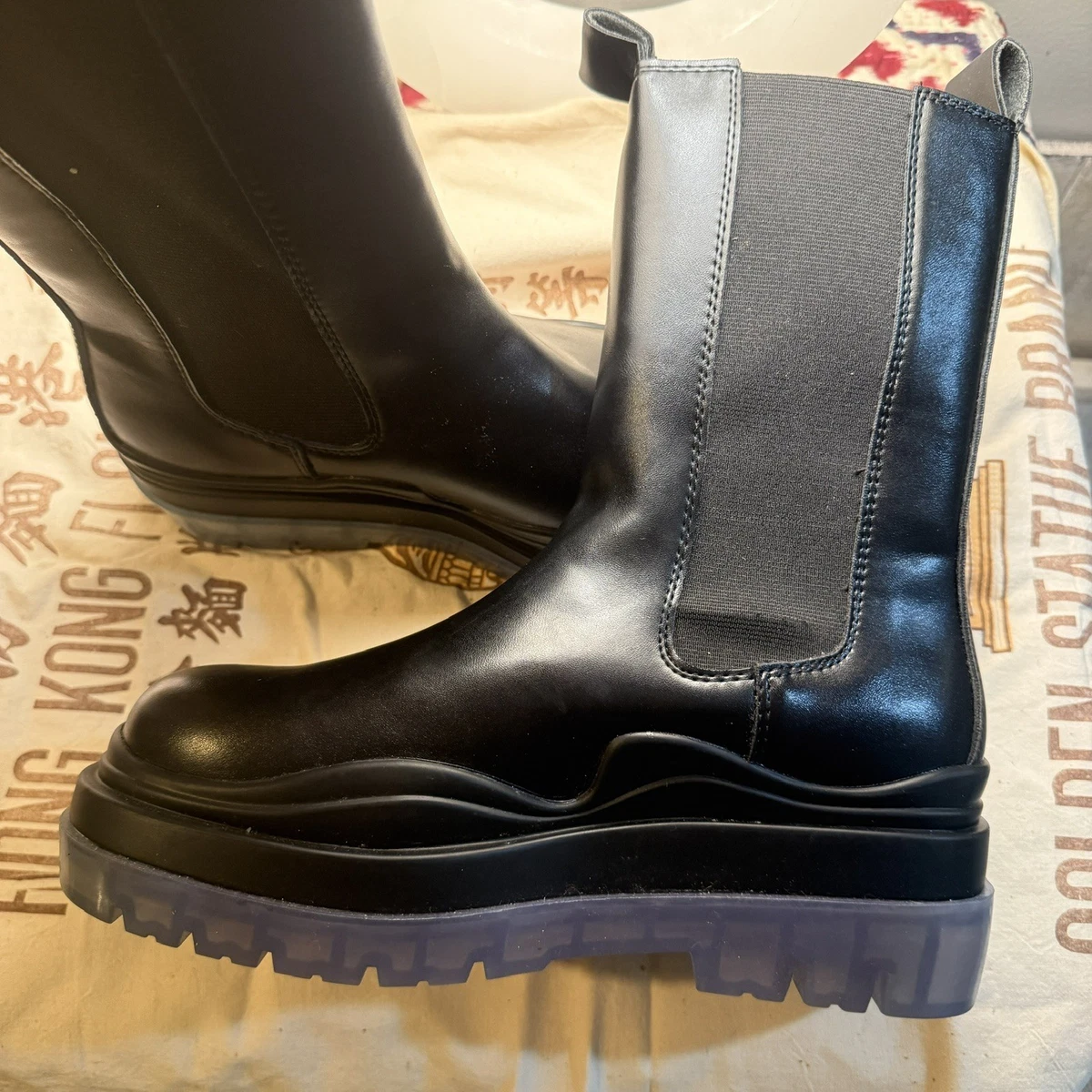 Bottega Veneta boots black size:38.5箱あり Bottega Veneta Lug Leather Boots | Saks Fifth Avenue