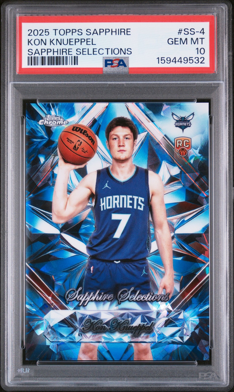 2025 TOPPS CHROME SAPPHIRE EDITION SAPPHIRE SELECTIONS #SS-4 KON KNUEPPEL PSA 10