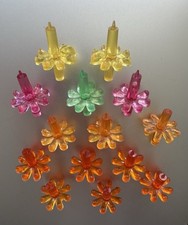 VTG Replacement Ceramic Christmas Tree Candle Light Bulbs 14 Pegs 5/16 Base 1970