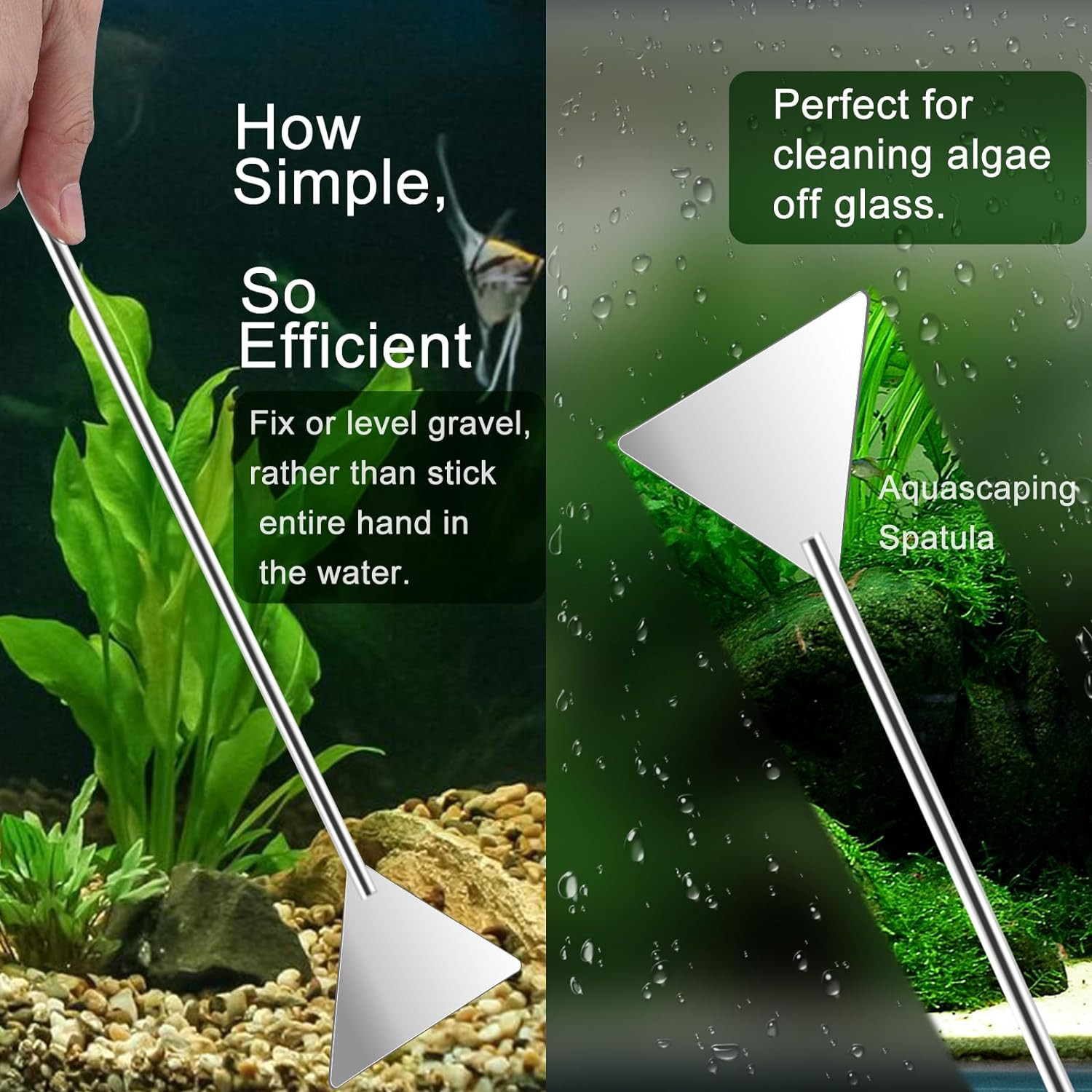 4Pcs Aquascaping Tools, Jeimier Aquascape Kit, Pinzette Acquario Lunghe e Forti foto 5