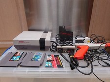 Nintendo NES Grey Console With Controllers .Etc. Tested Working 