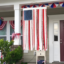 4th of July Decorations American Flag Banner, 50 26.97in Patriotic Decoration Am
