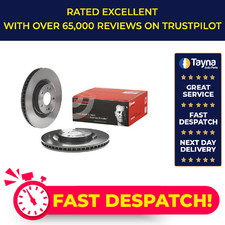 2x Brake Discs Pair Vented fits MITSUBISHI ECLIPSE CROSS 2.4 Front 2021 on 4B12