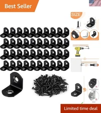40 Pcs  Stainless Steel L Brackets with 80 Screws - Rust-Resistant Design