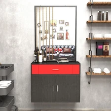 Styling Salon Station Barber Storage Cabinet Hair Dresser Beauty Spa Table