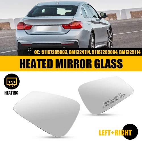 Mirror Glass Set For 2012-2018 BMW 320i Fits 2012-2015 X1 BM1325114 BM1324114