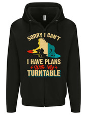 Plans With My Turntable DJ DJing Mens Zip Up Hoodie