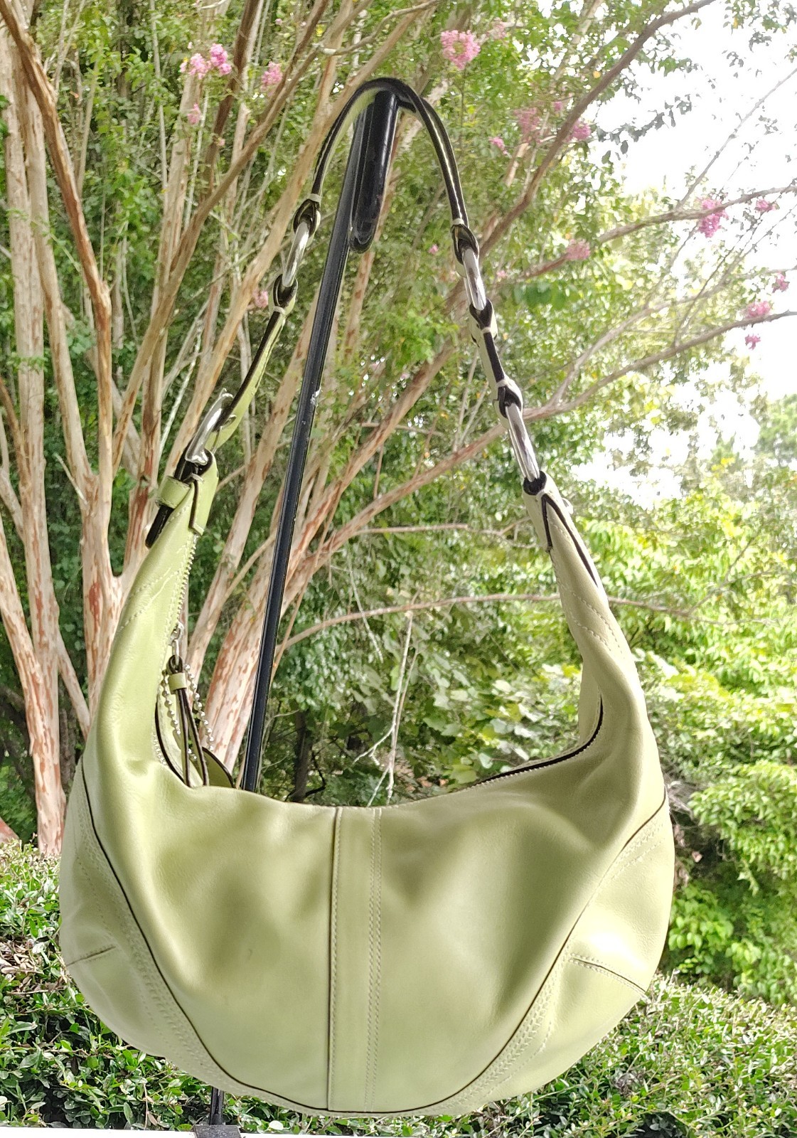 Coach MEDIUM Vintage 15076 Lime Green Y2K Soho Hobo Handbag image 3