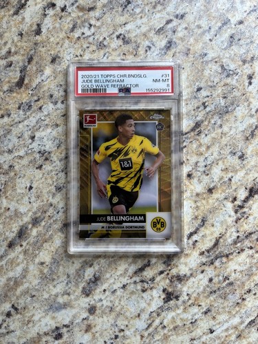 Jude Bellingham Rookie /50 PSA 8 BVB Soccer Card Real Madrid England Gold