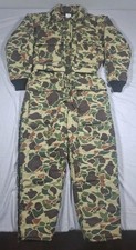 VTG Walls Blizzard Pruf Coveralls Mens Large Reg 42-44 Duck Camo Insulated USA