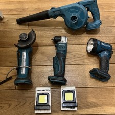 Makita 18v  set Grinder angle drill torch blower clip lights 