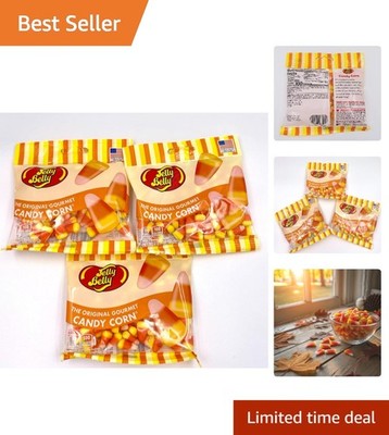 Vibrant 3 Ounce Candy Corn - 3 Pack of Gummy Delights for Festive Enjoyment