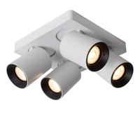 Deckenstrahler Verstellbar Aluminium Weiß GU10 2200 K Deckenspot Wohnzimmer