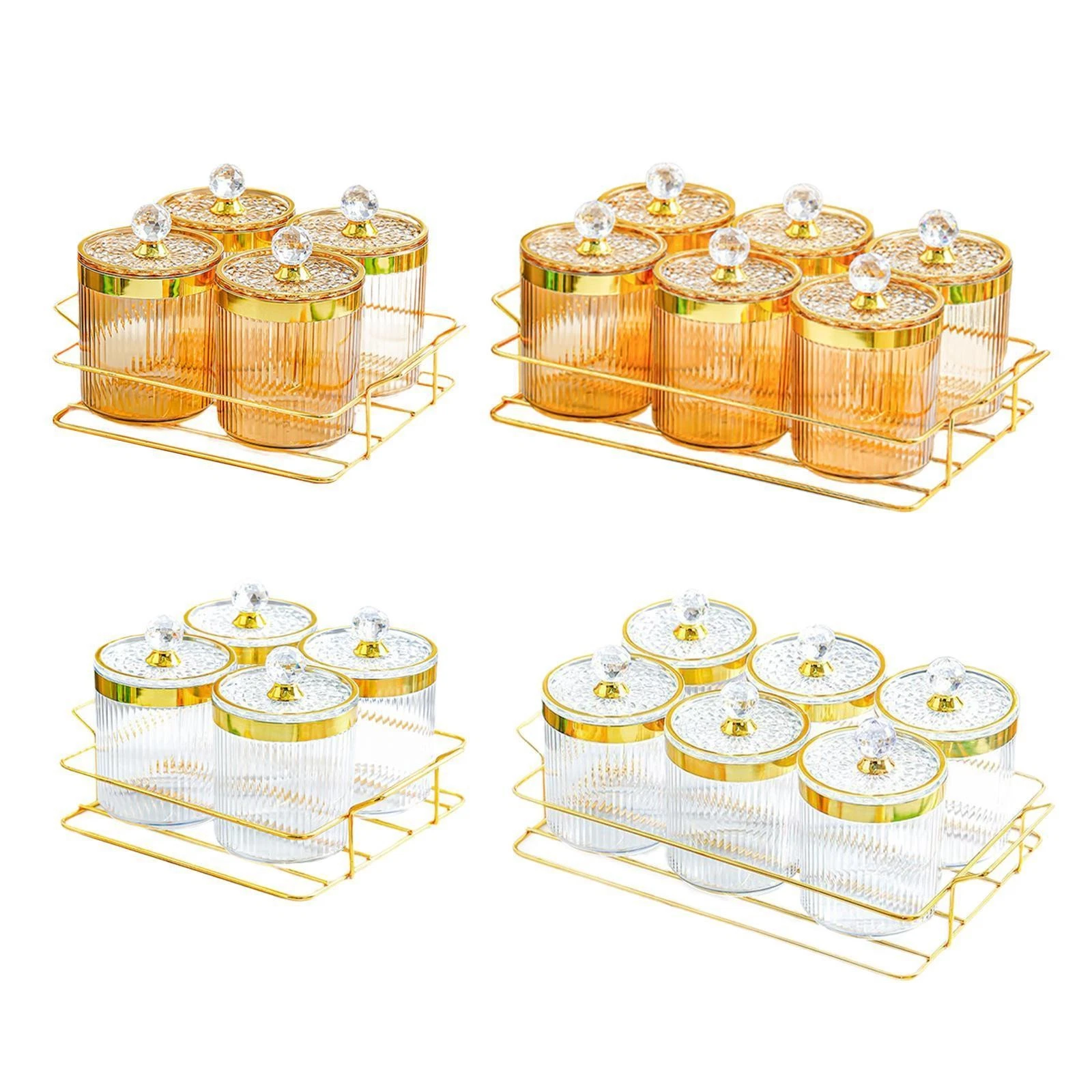 Divided Nut Jars Set Kitchen Spice Jars Wedding Decor Multipurpose Food Storage