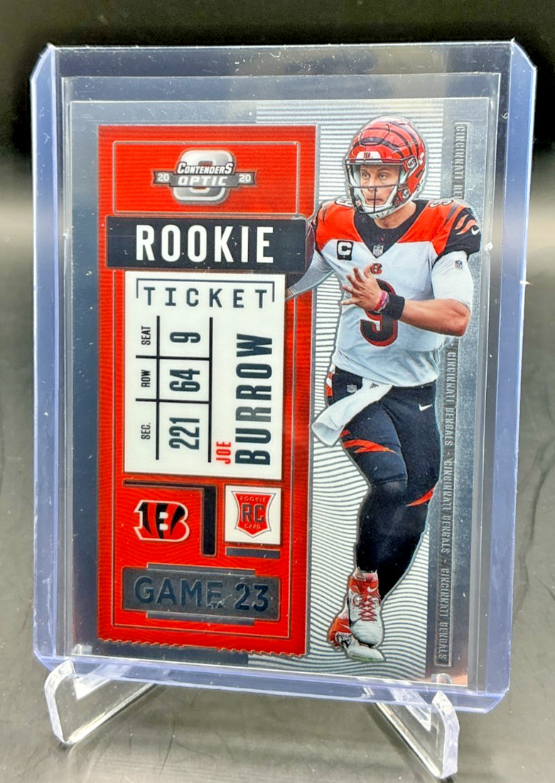 2020 Panini Contenders Optic JOE BURROW RC Rookie Ticket #81 Bengals