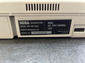 SEGA Saturn HST 3220 Console Box HST0014 Cream 2 Controller Ports Tested