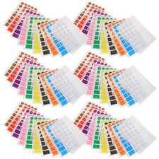 100 Sheets Étiquettes En Papier Auto-adhésives Colorées Etiquette Autocollante