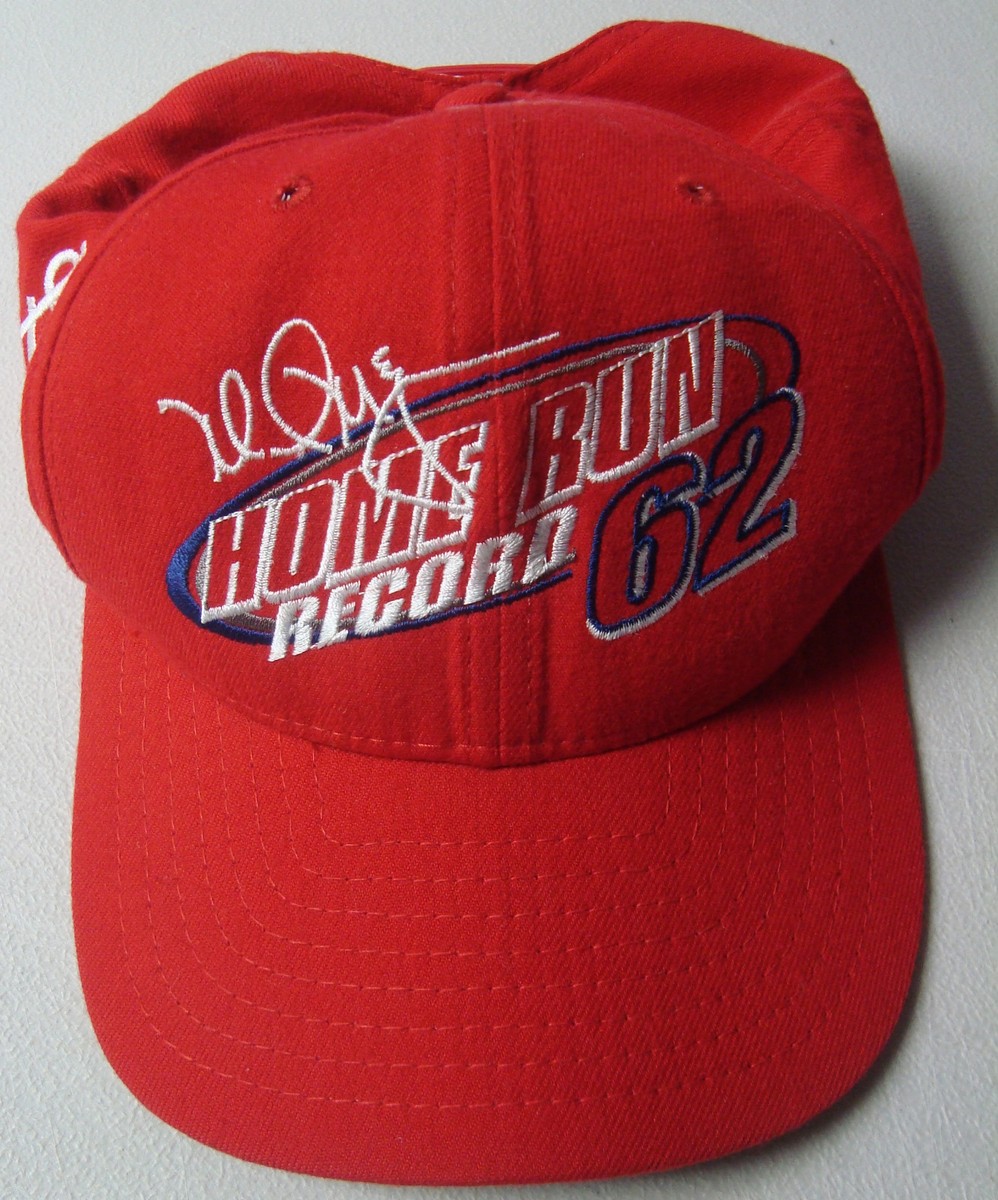 Vintage 1998 New Era McGwire HR Record Breaker 62 Snapback Lid Hat Adult  M/L