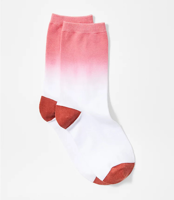Women's LOFT  Trouser Crew Socks in Ombre Set of 5 Pairs ~ NEW