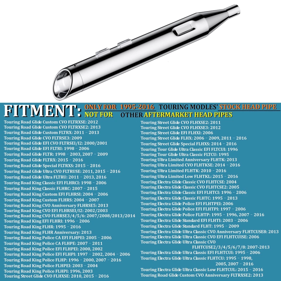 Silenciadores antideslizantes de 4,5" para cabezales Harley 95-16 Touring Stock, tono Deep Rumble Foto 2 de 4