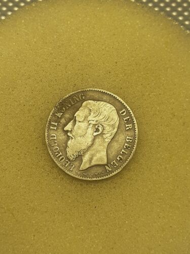 monnaie Belgique 50 cents Léopold II. légende en néerlandais. TB. 1898. ref: le8 - Photo 1/2