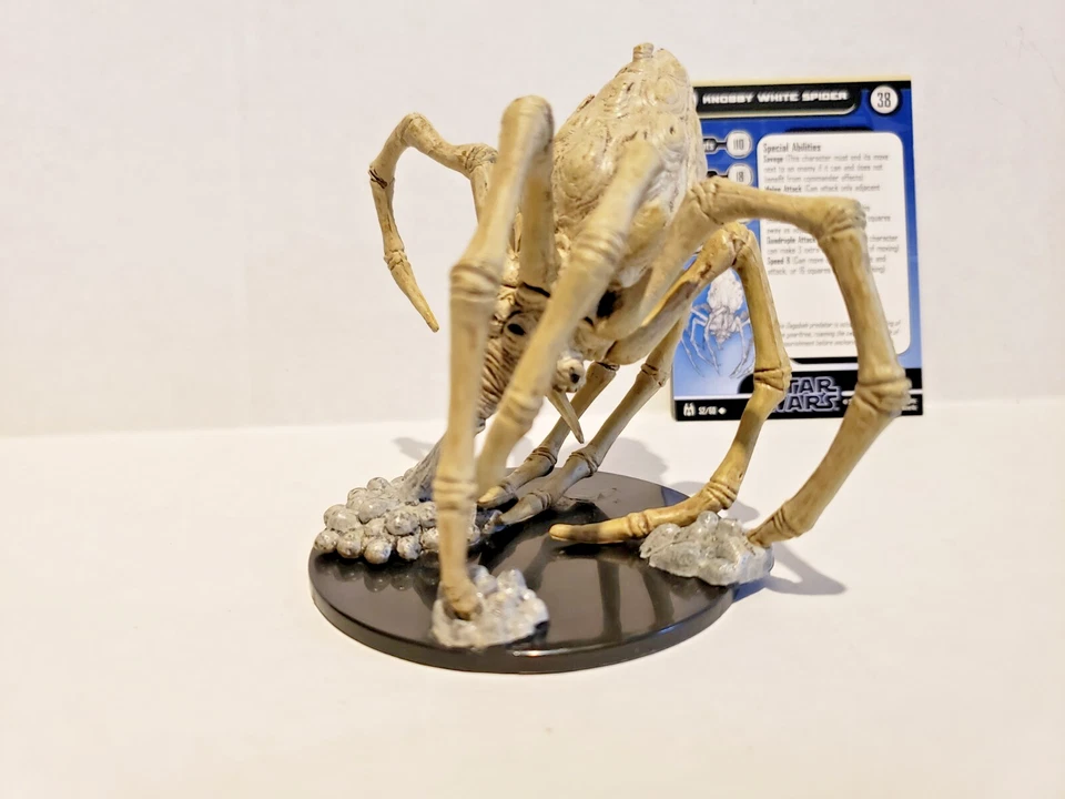 Knobby White Spider - Force Unleashed w/Card - Star Wars Miniatures - Image 4 of 4