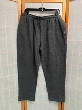 Eddie Bauer Men's FLEECE Sleepwear Gray Cotton Blend Pants Size XL Pockets