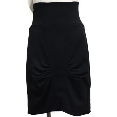 CHANEL tendance 08A P33857V12627 Jupe Taille Haute Serrée Laine Noire Femme