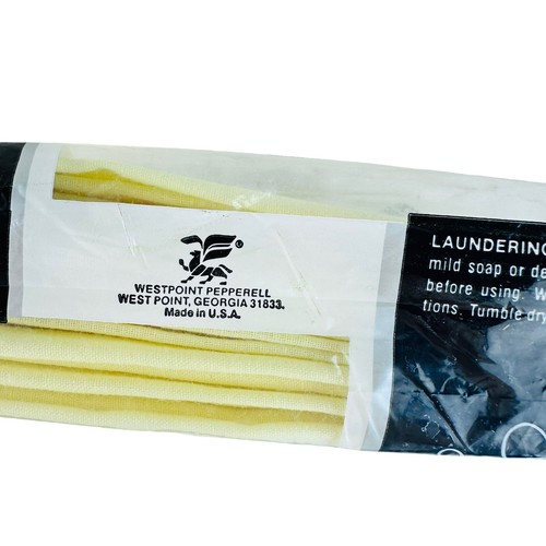 vtg lady Pepperell non Iron Muslin soft yellow flat & fitted sheets - Picture 6 of 11