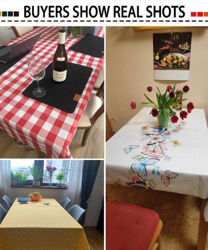 Wood Printed Tablecloth Waterproof Oil-proof Tea Table Cover Table Decoration - Picture 6 of 13