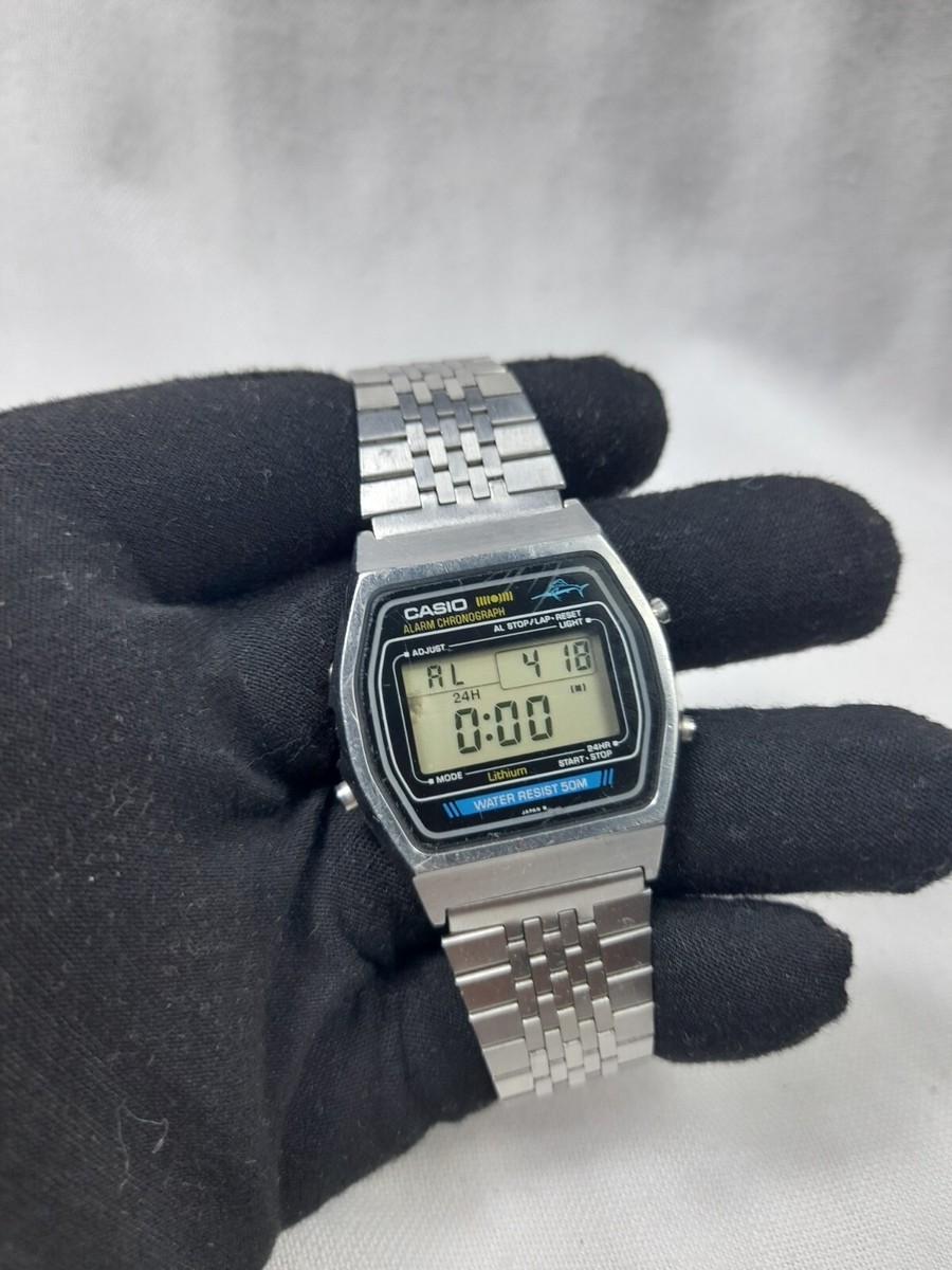 Very Rare 1980 Vintage CASIO W-35 (248) Marlin Japan Digital Watch 