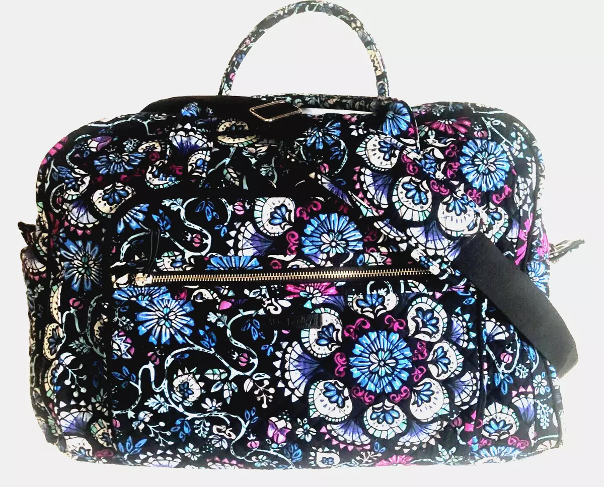 Vera Bradley Weekender Travel Carry-On Luggage Duffel Bag Blue