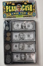 Play Money Cash Tray 20 Coins 20 Bills 41 pcs Learning Game Play