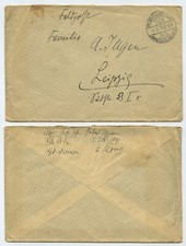 88774 - Feldpostbrief - 1.2.1915 nach Leipzig - ohne Inhalt