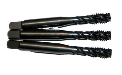 3 Pcs. YMW 8-32 NC H3 High-Perf. Aerospace Stainless CNC Spiral Flute BTM Taps