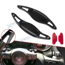 Black Aluminum Steering Wheel Paddle Shifter Extension For Kia Stinger 18-2023