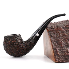 Classic Bent Type Carved Briar Wood Tobacco Smoking Pipe Fit For 9mm Filter