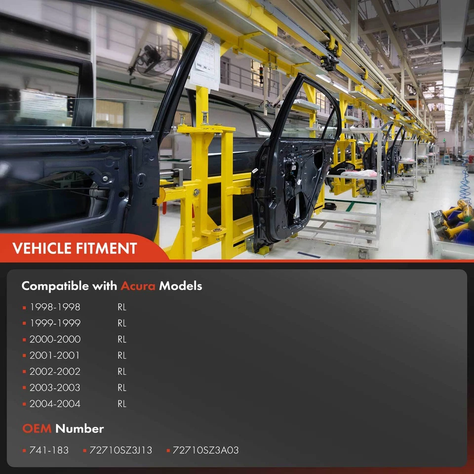 Regulador de ventana eléctrica con motor para Acura RL 1998 1999-2004 pasajero trasero derecho Foto 3 de 4