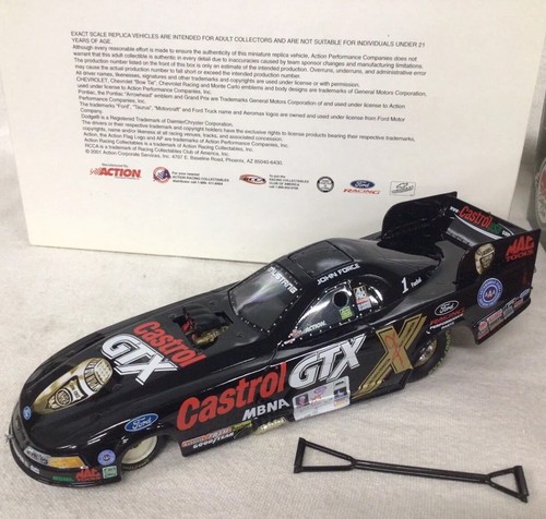 John Force Castrol GTX/10 X Champion ‘01 Mustang Funny Car DieCast NHRA 1:24 MIB - Picture 11 of 12