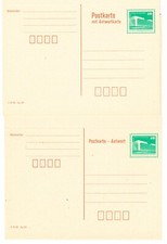 DDR Ganzsache Mi P85 Postkarte mit Antwortkarte ** postfrisch und gestempelt