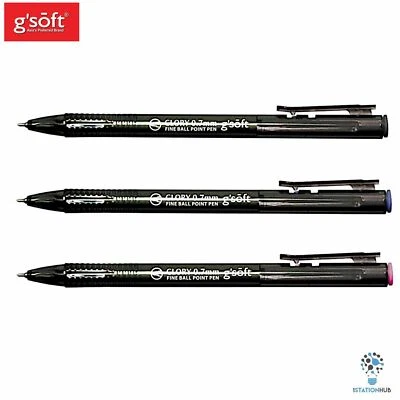 G'Soft Glory Retractable Ball Pen | 0.7mm | Home Office School Stationery - Image 1 of 4