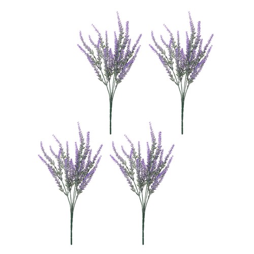 4 Pcs Decor Vase Artificial Lavender Bouquet Decorations Fake Flowers