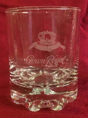 Crown Roya Whiskey Low Ball Rocks Glass - 8 point bottom, straight sides