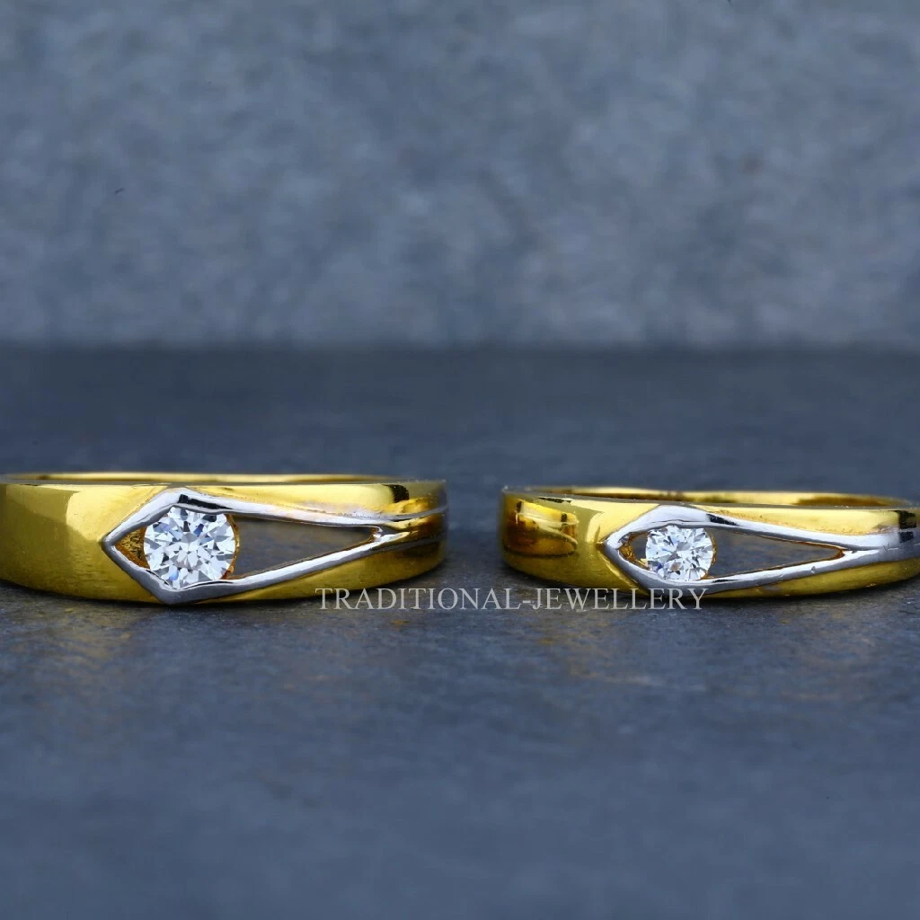 Manufacturer of 22kt couple plain designer rings | Jewelxy - 238464