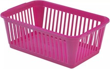 Plastic Crate Handy Storage Basket Tidy Organizer Home Office Pharmacy School